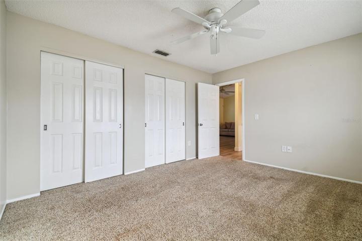 Double Closets in Secondary Bedroom