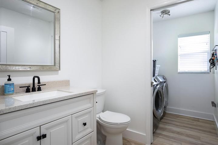 Half Bath with Laundry Room