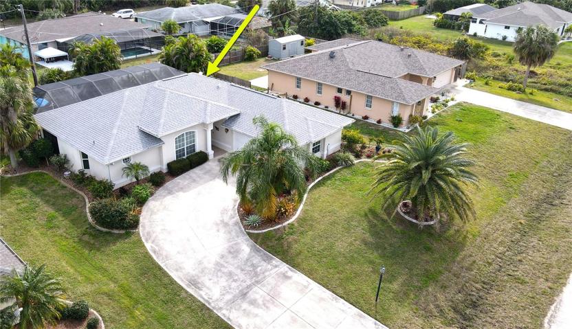 Aerial view of home