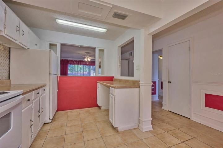 Pass through window to the living room