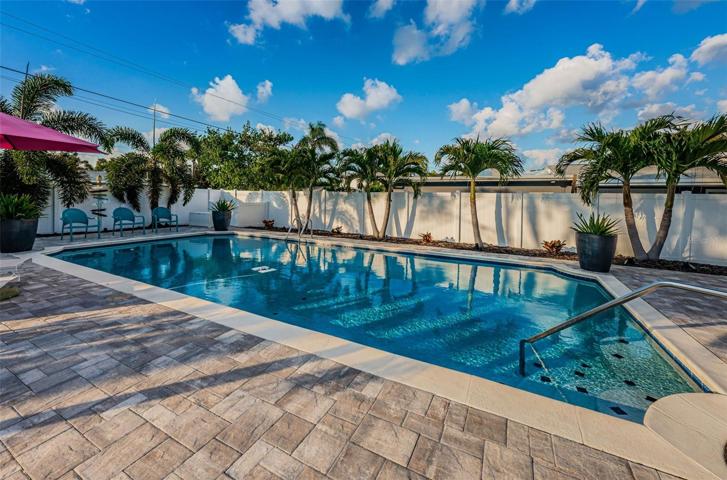 Oversized pool to keep you cool.