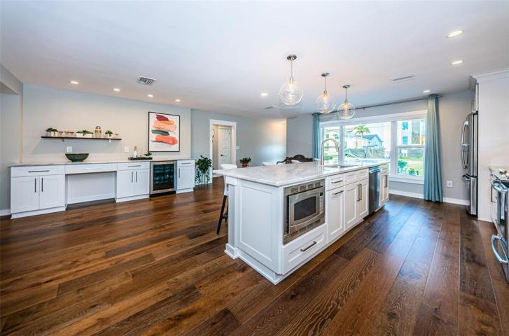 Smart design to conceal most appliances in the kitchen.