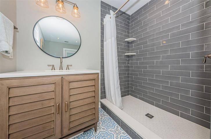 Bathrooom 3 also accesses the pool/exterior to keep the house nice and dry.