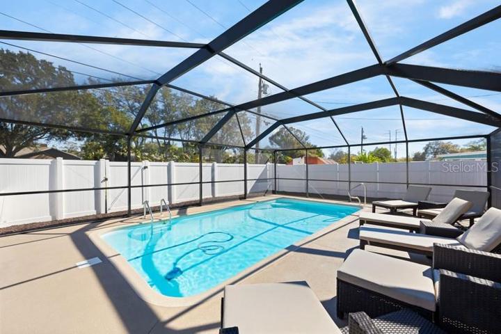POOL AND LANAI FENCED IN