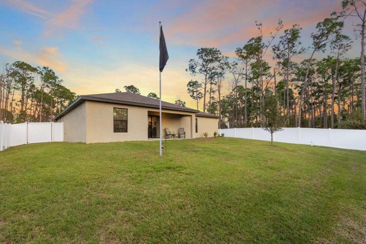 Huge fenced-in back yard.