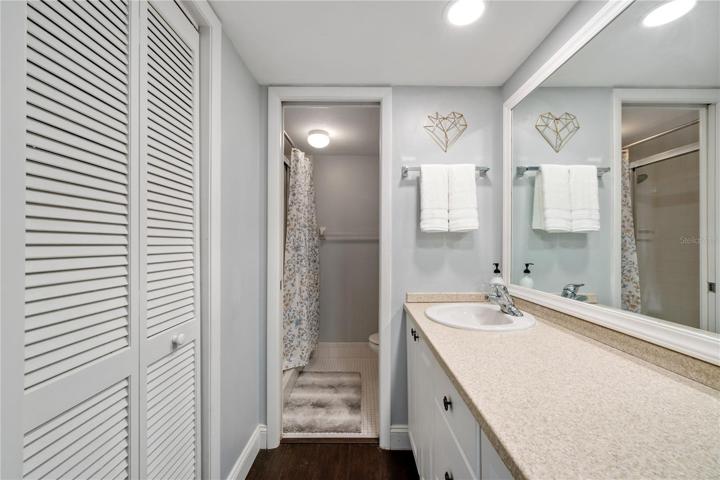 Walk-in closet and vanity area