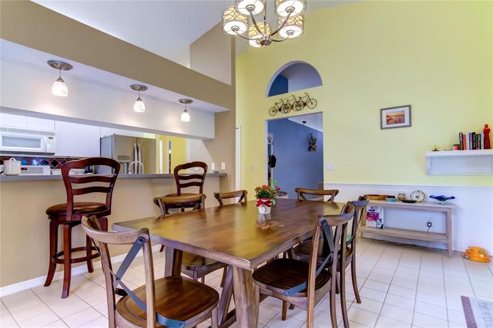 Vaulted ceilings with lots of great natural light