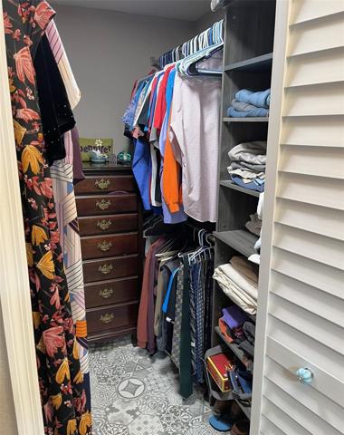 Half of master closet