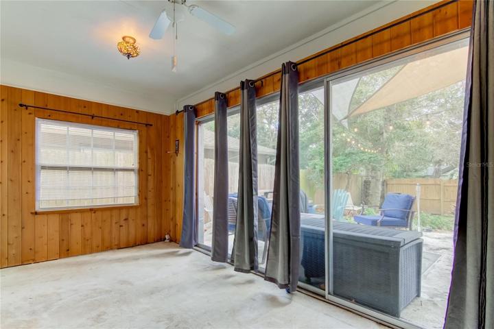Playroom, or pet playground.  Cedar lined walls.