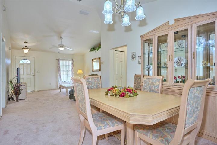 Dining area with view back to living room