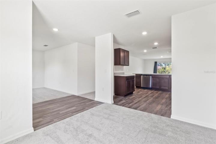 kitchen & foyer from dining area