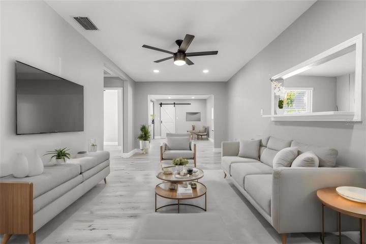 Living Room virtually staged