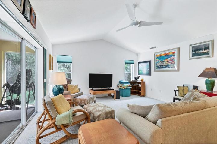 Family Room with Vaulted Ceiling!