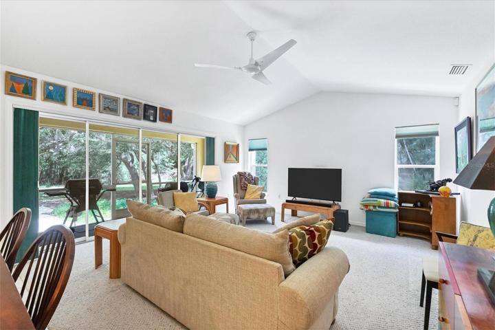 Family Room with Sliders and a View!