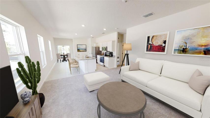Virtually Staged Living Room