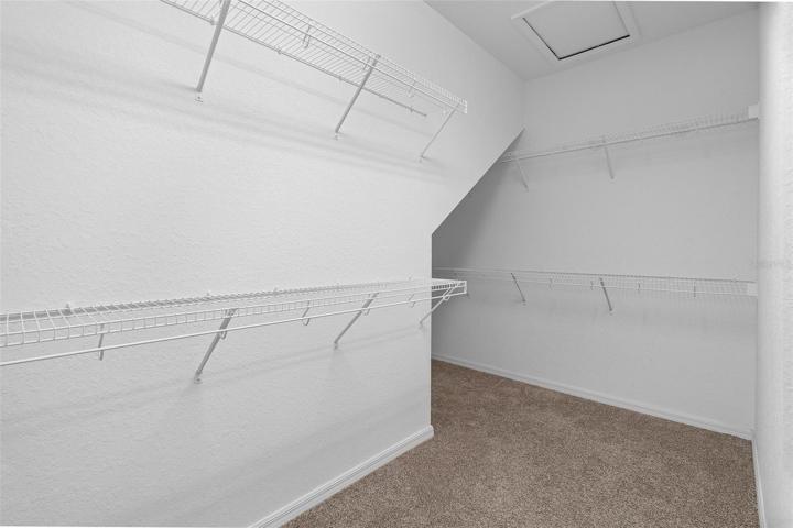 Spacious walk-in closet