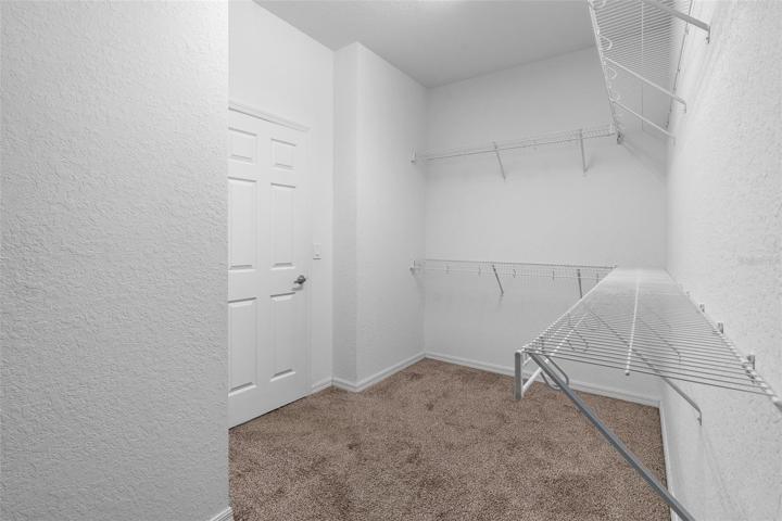 Spacious walk-in closet