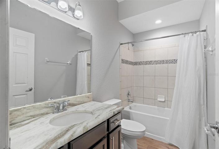 convenient hallway bathroom