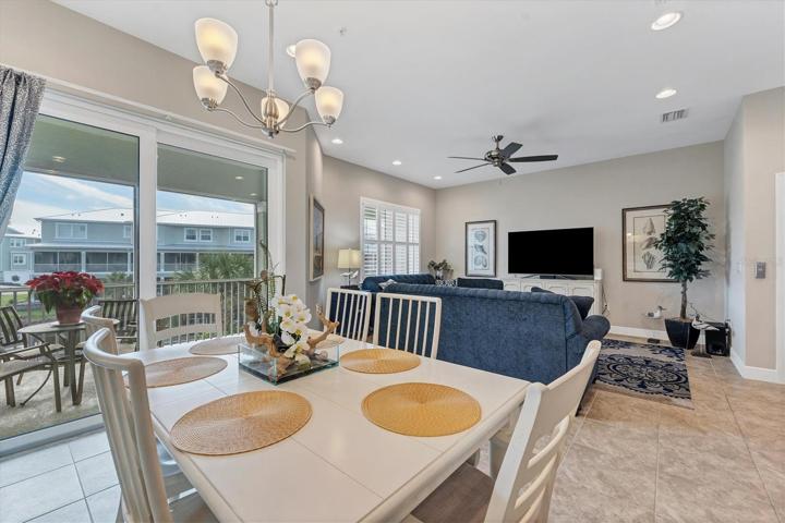 Dining Room & Living Room both overlook a pond