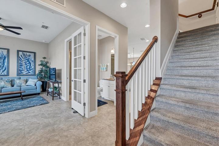 Stairway to upper level