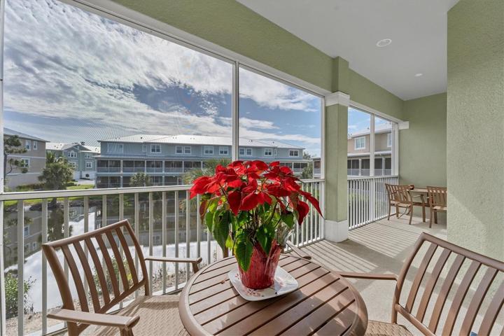Lanai off the Living-Dining room overlooks a pond