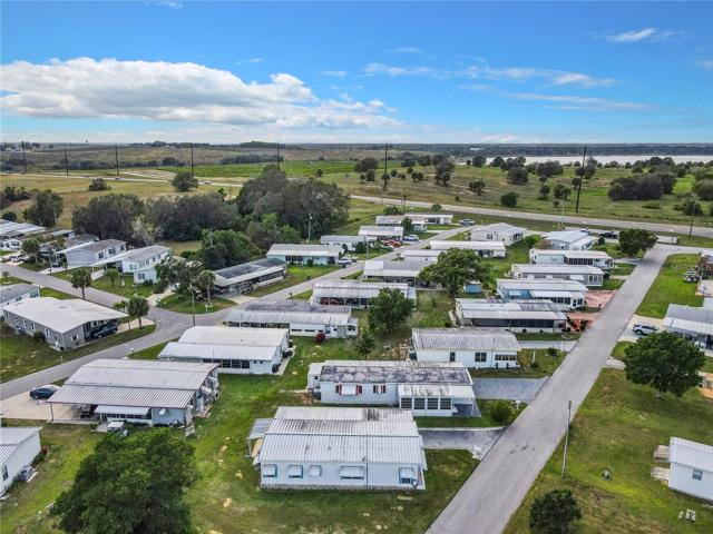 Aerial of the home and street
