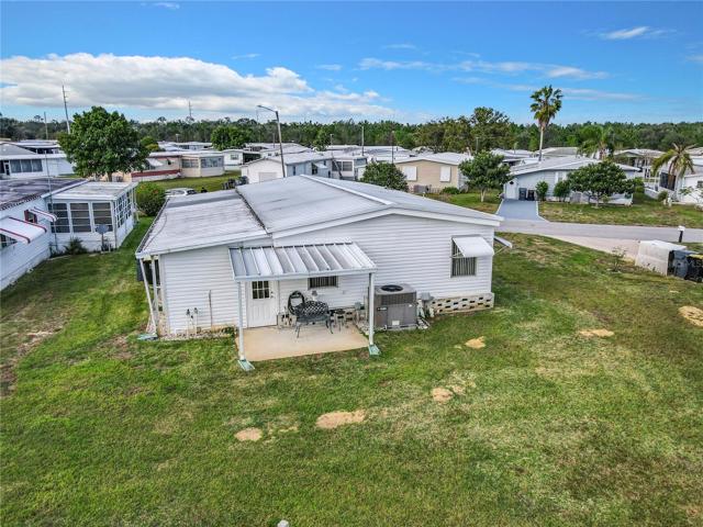 Aerial of the backyard
