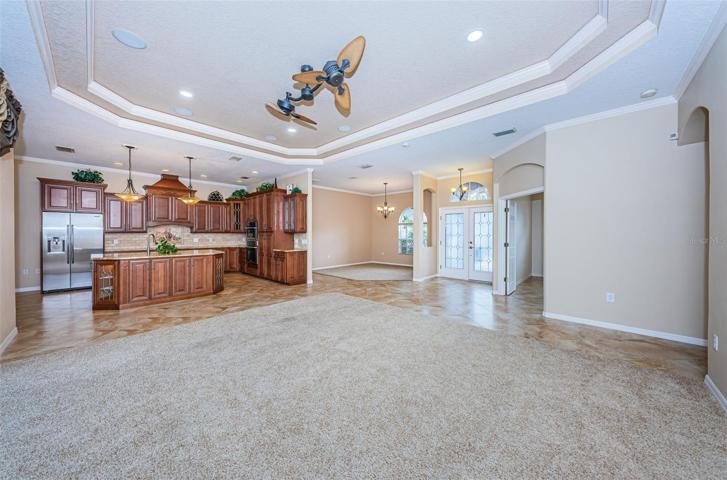 Kitchen overlooks Great Room