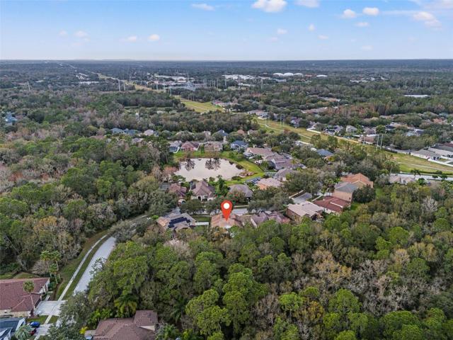 Ariel view of home