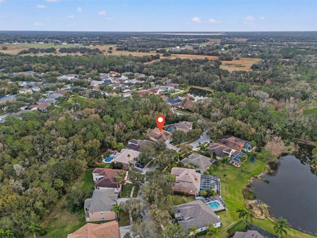 Ariel view of home