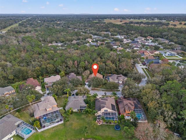 Ariel view of home