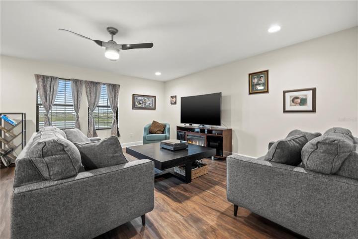 Upstairs bonus room, media room or game room