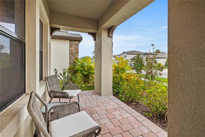 Front porch with gorgeous pavers