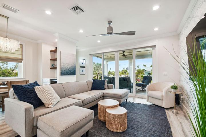 Family room with lanai view.