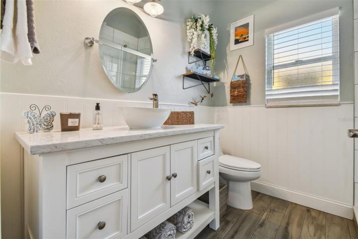 Spare bath with shower