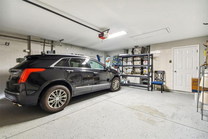Two car garage with attic storage