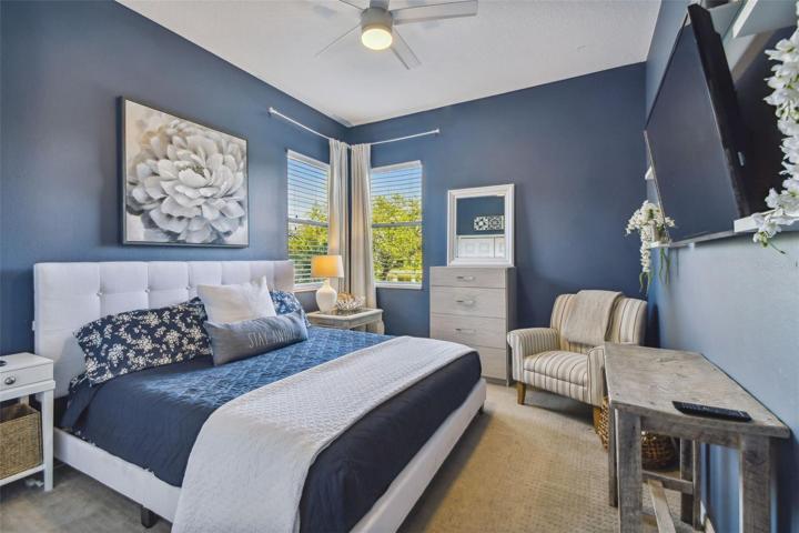 Spare bedroom with beautiful view of the water