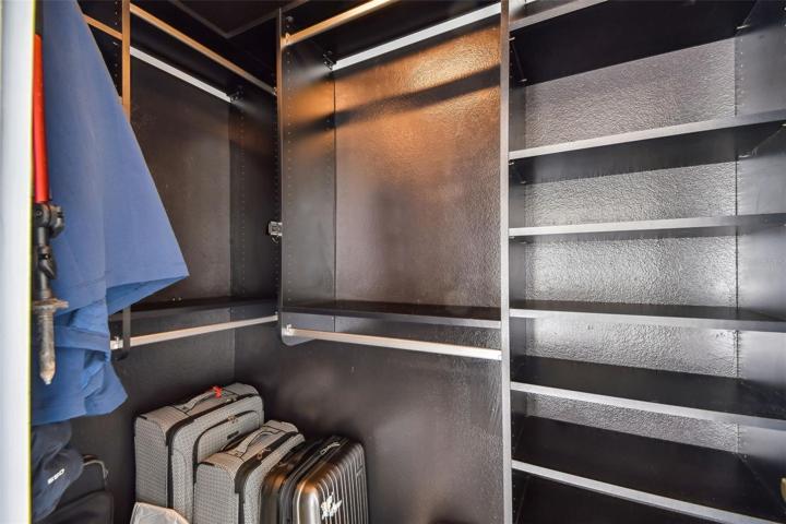 His custom closet