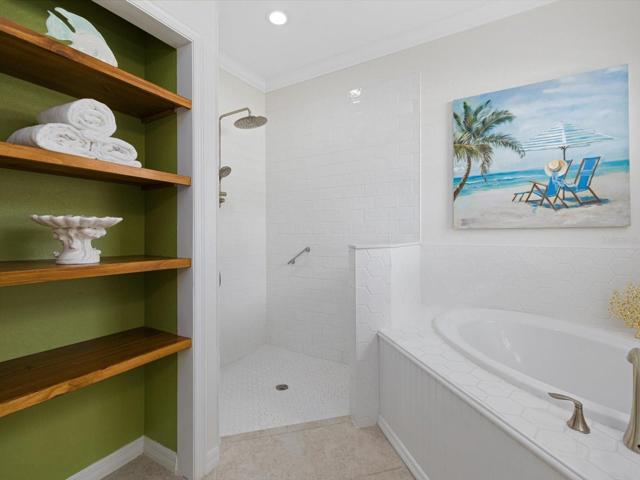 Primary Bathroom with separate shower and soaking tub