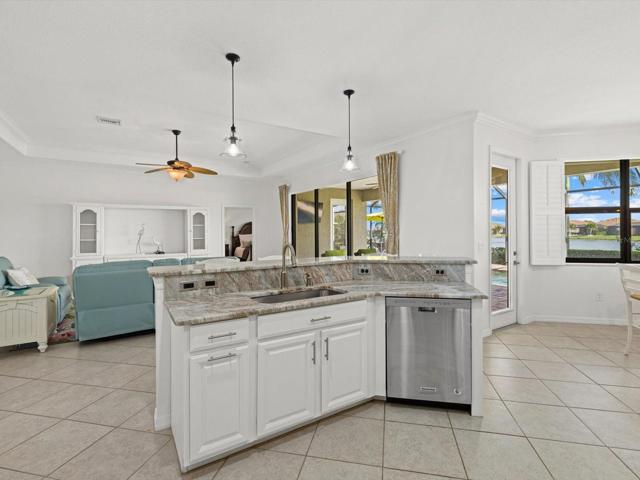 Kitchen open to the Family Room