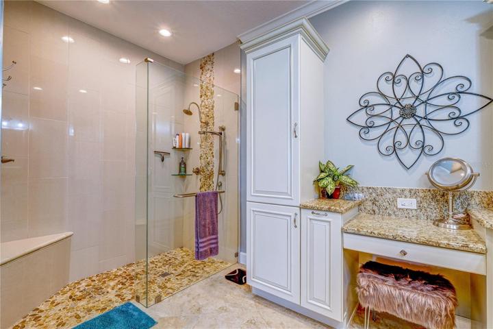 Gorgeous shower in owner's bathroom.