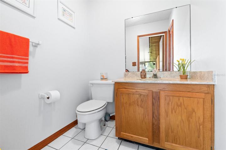 Convenient 1/2 bath in the patio/ pool area