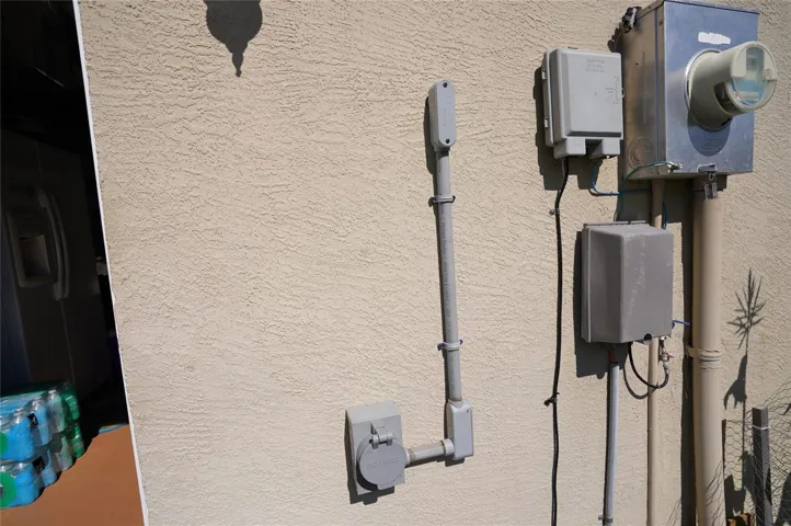 External plug for generator for the Electric box for generator by exterior door of garage.