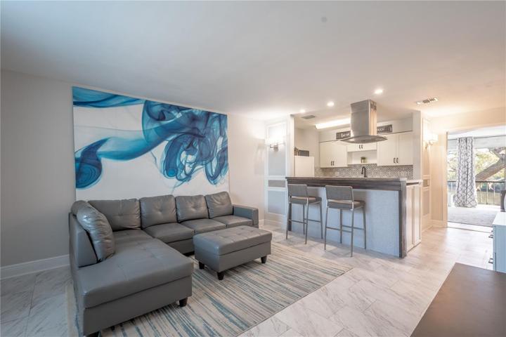 The open concept is light and bright.