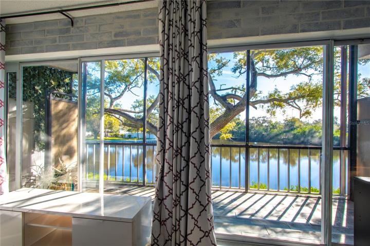 The primary bedroom has an 18' private balcony.