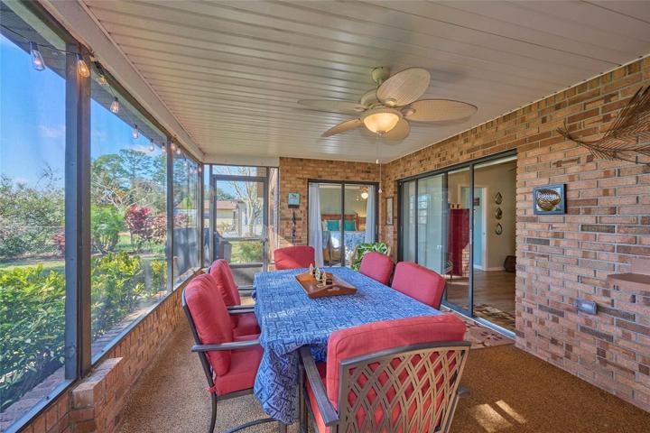 Access to the lanai from the living/dining room and the primary bedroom