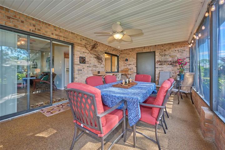Storage/laundry room is located at the far side of the lanai