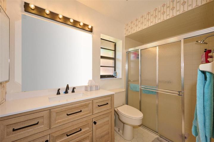 Brand new vanity in the primary bathroom