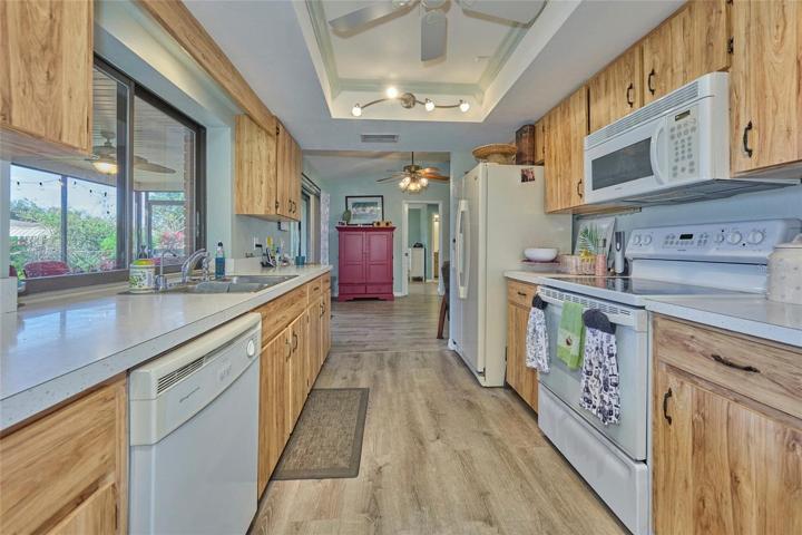 Galley style kitchen