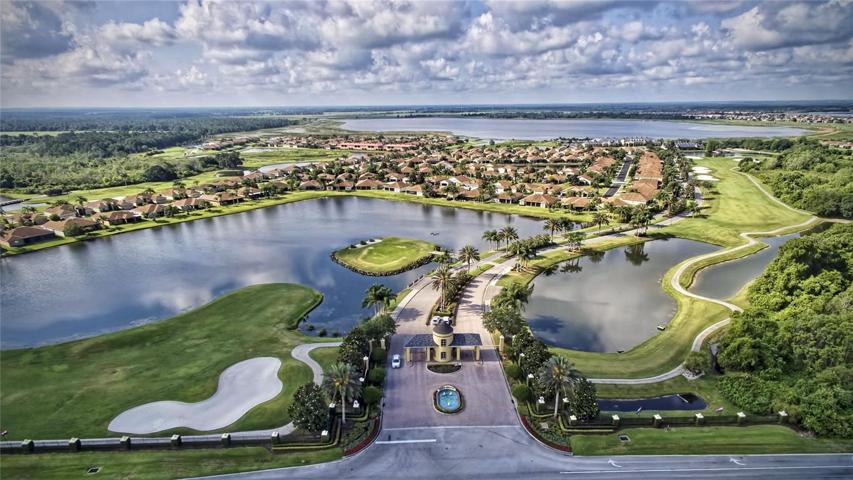 Neighborhood drone view